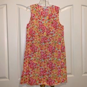 Womens J Jill linen floral dress M